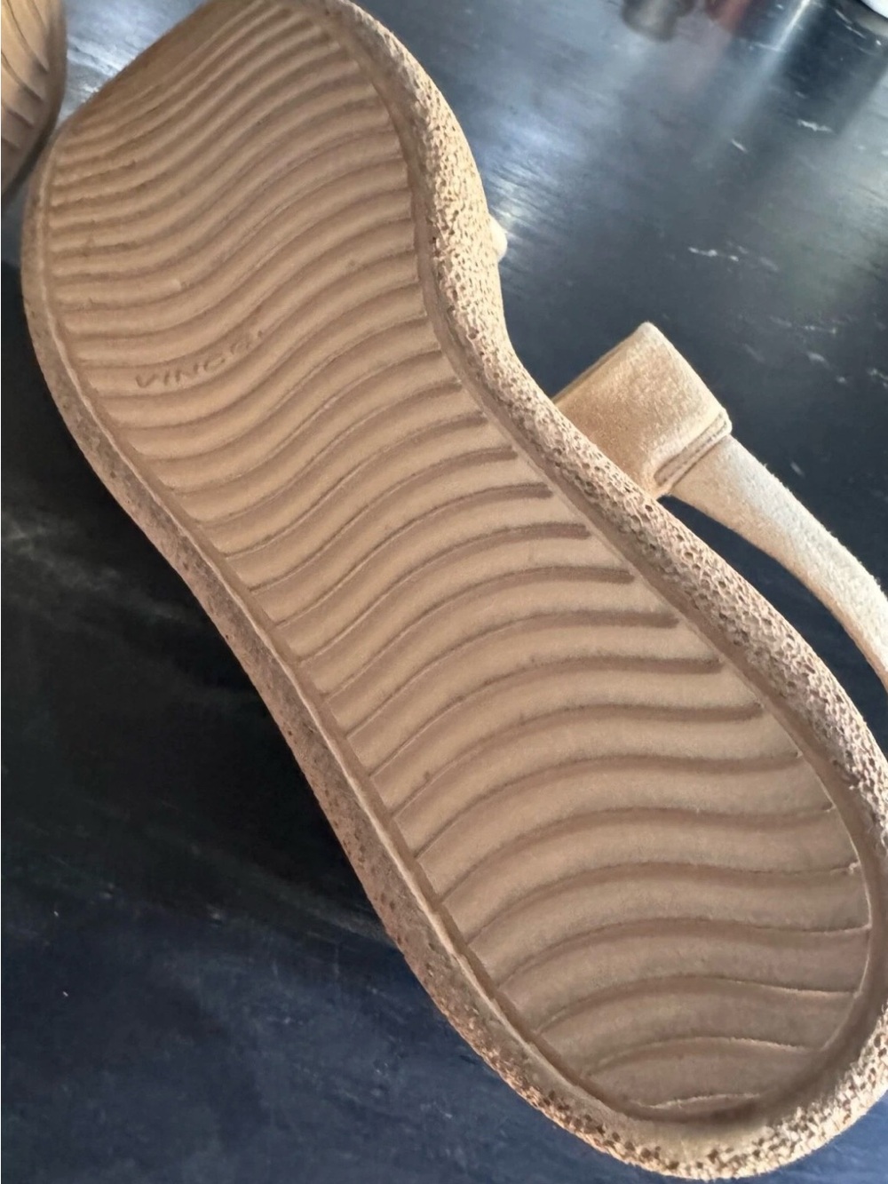 Vince Laguna platform suede beige tan nude sandals 8.5 - Picture 9 of 12